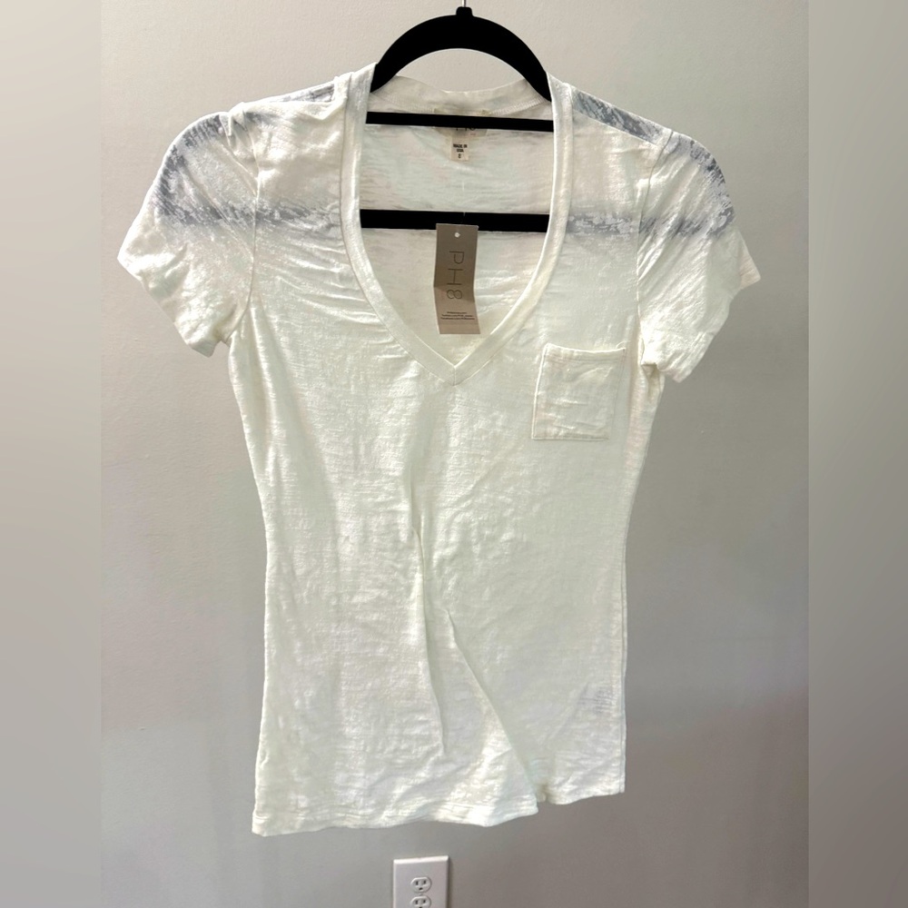 White Fitted Short Sleeve Tee